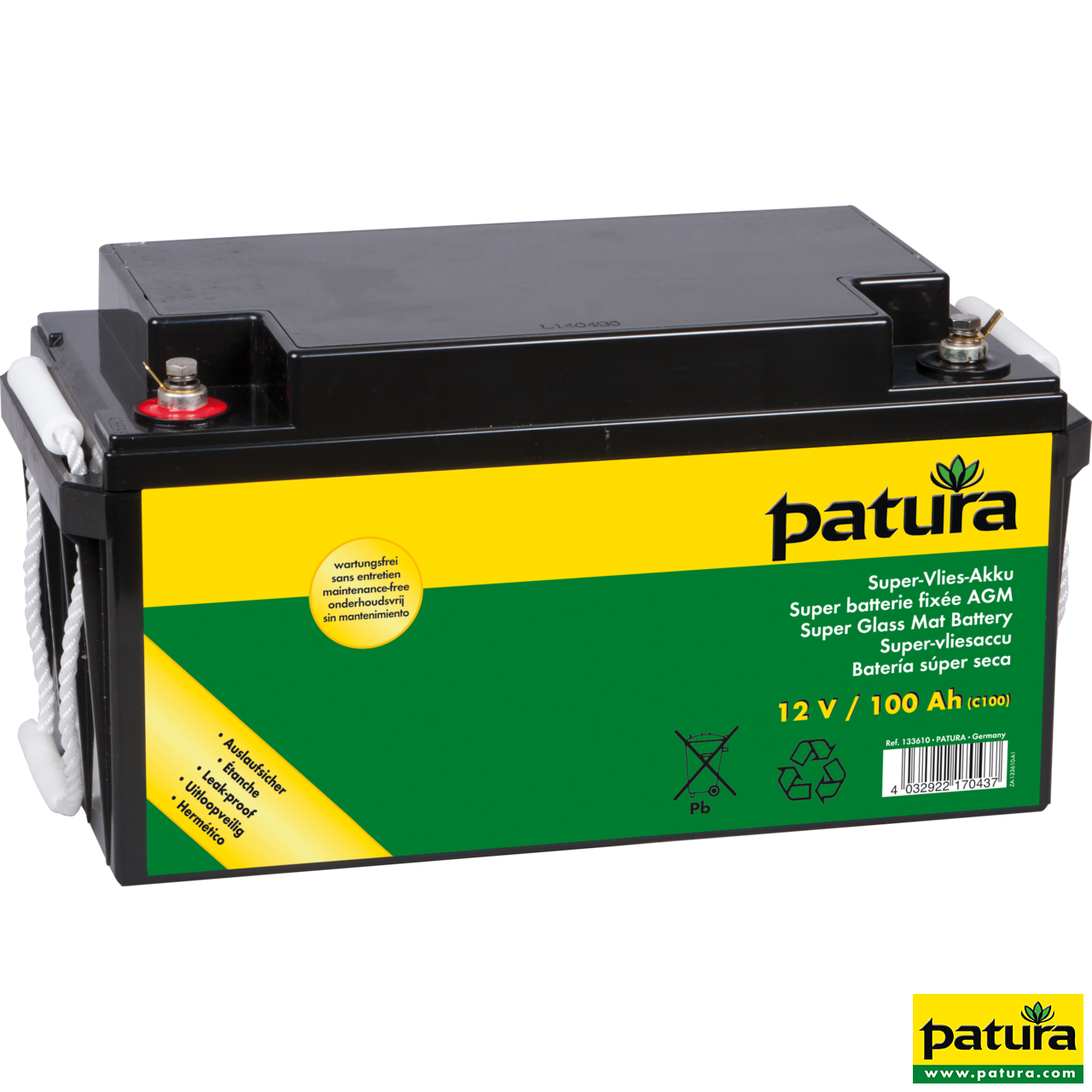 Super-Vlies-Akku 12 V / 100 Ah C100 wartungsfreie Vliesbatterie