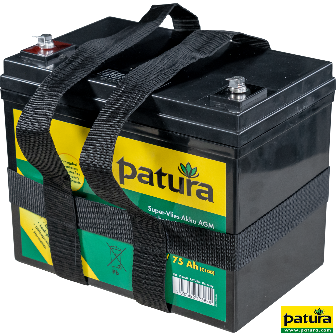 Super-Vlies-Akku 12 V / 75 Ah C100 wartungsfreie Vliesbatterie