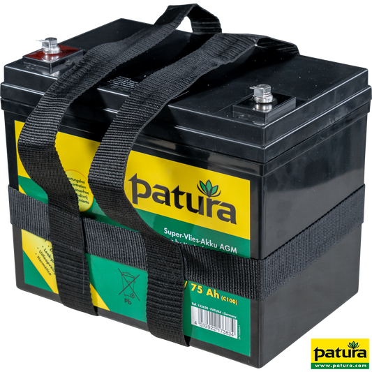 Super-Vlies-Akku 12 V / 75 Ah C100 wartungsfreie Vliesbatterie