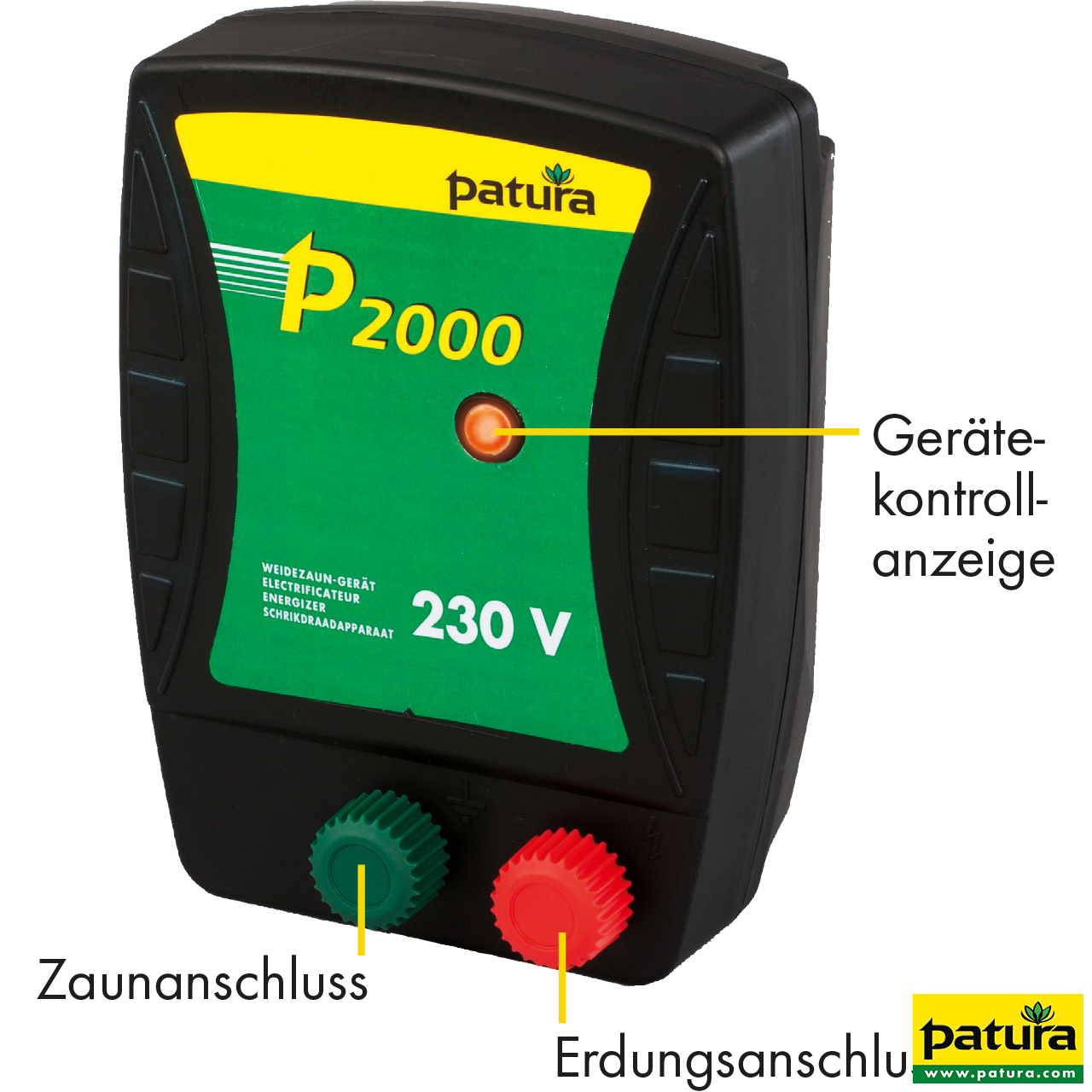 P2000, Weidezaun-Gerät für 230 V Netzanschluss