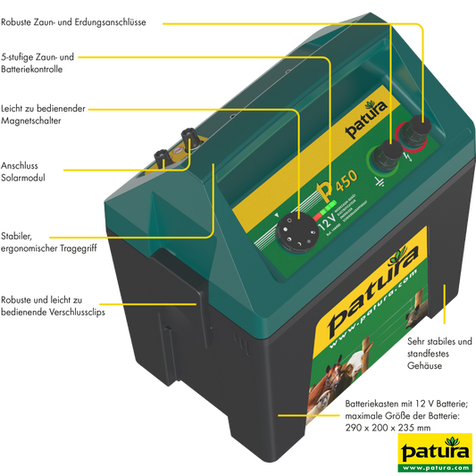 MaxiBox P450, Weidezaun-Gerät für 12 V Akku