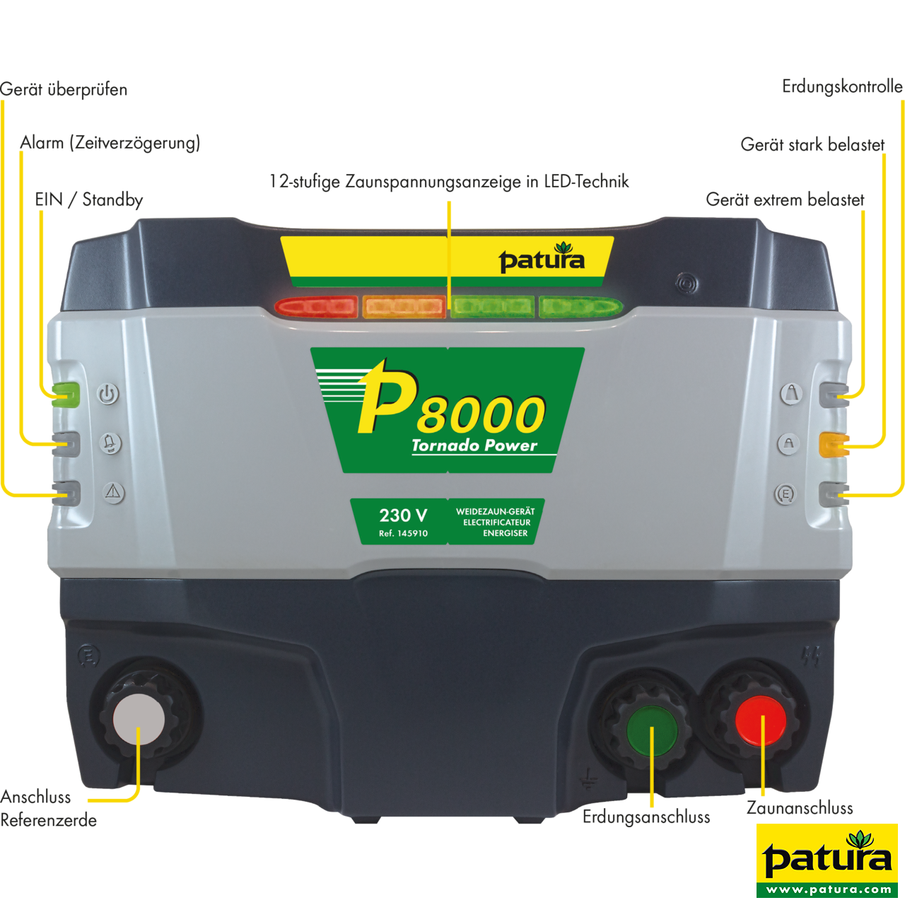 P8000 Tornado Power 230V Netzgerät, 15 Joule