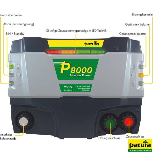 P8000 Tornado Power 230V Netzgerät, 15 Joule