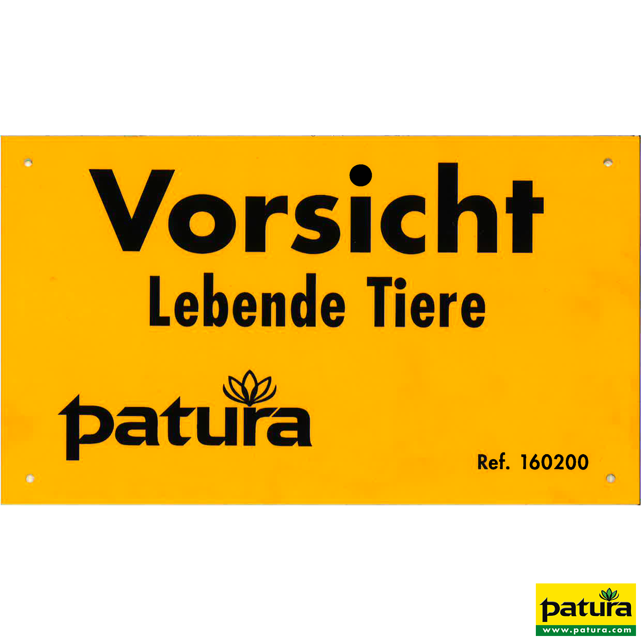 Warnschild, Vorsicht lebende Tiere,