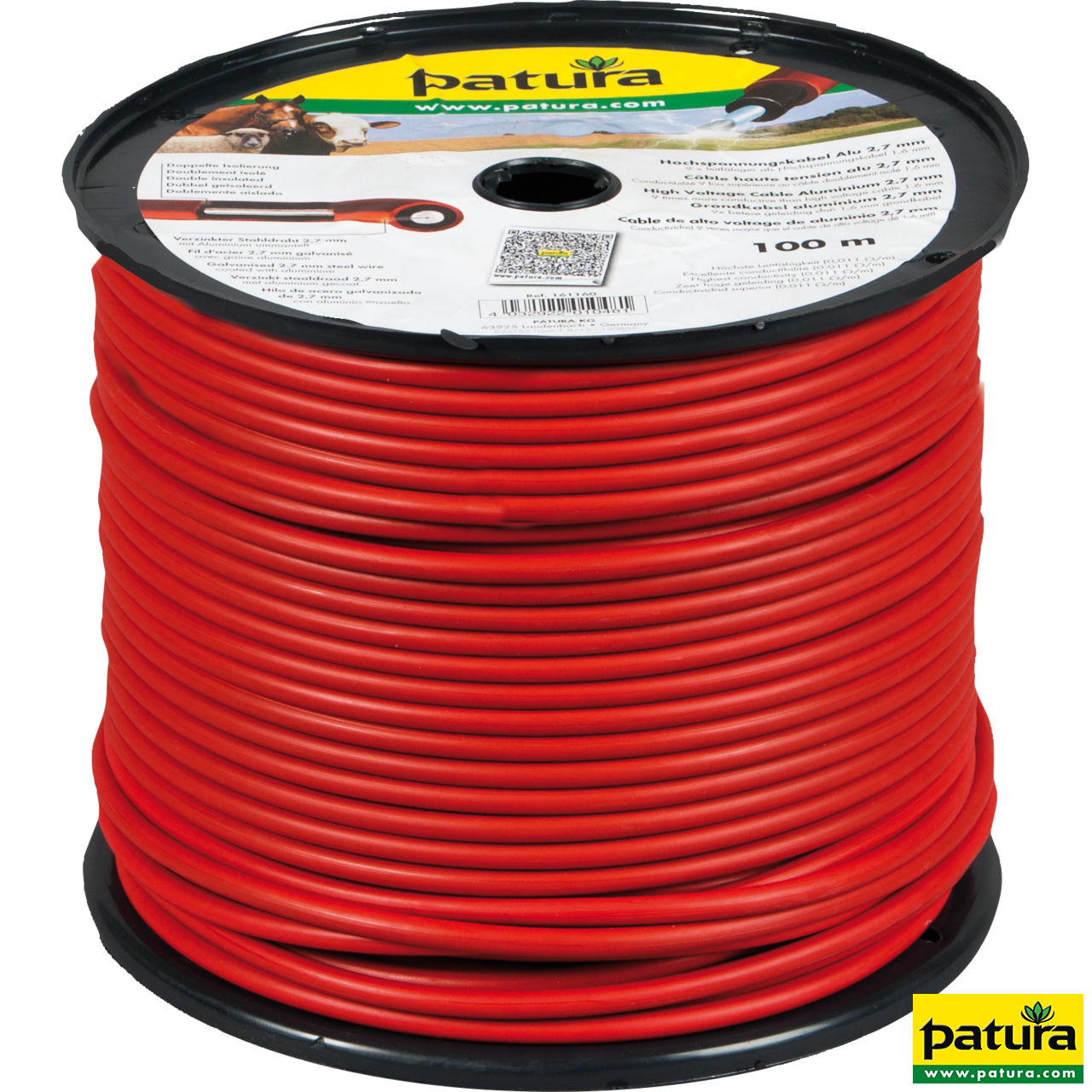 Hochspannungs-Elektrozaunkabel 2,7 mm, Tornado, alulegiert, 50 m