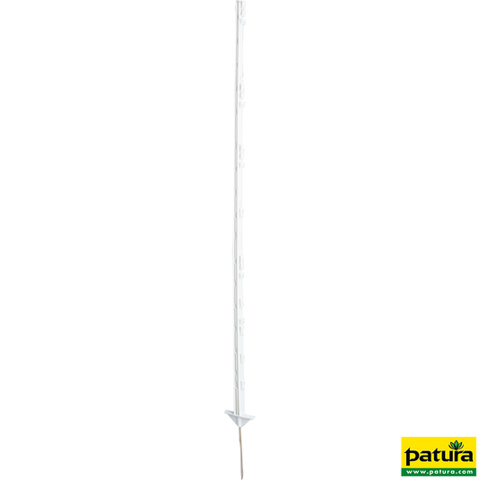 Kunststoffpfahl 1,55 m, 9 Drahthalter + 3 Seilhalter (10 Stück / Pack)