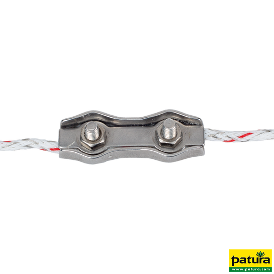 Litzenverbinder doppelt, Edelstahl für Litzen bis 4 mm (10 Stück/Pack)