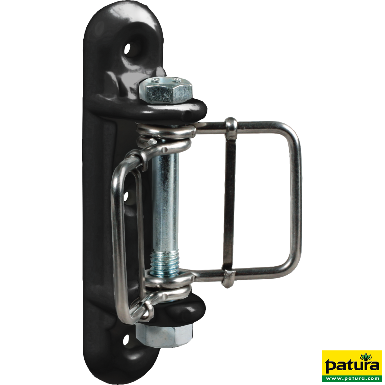 Breitband-Eckisolator, mit 2 Bügel schwarz, für 40 mm Band (3 Stück / Pack)