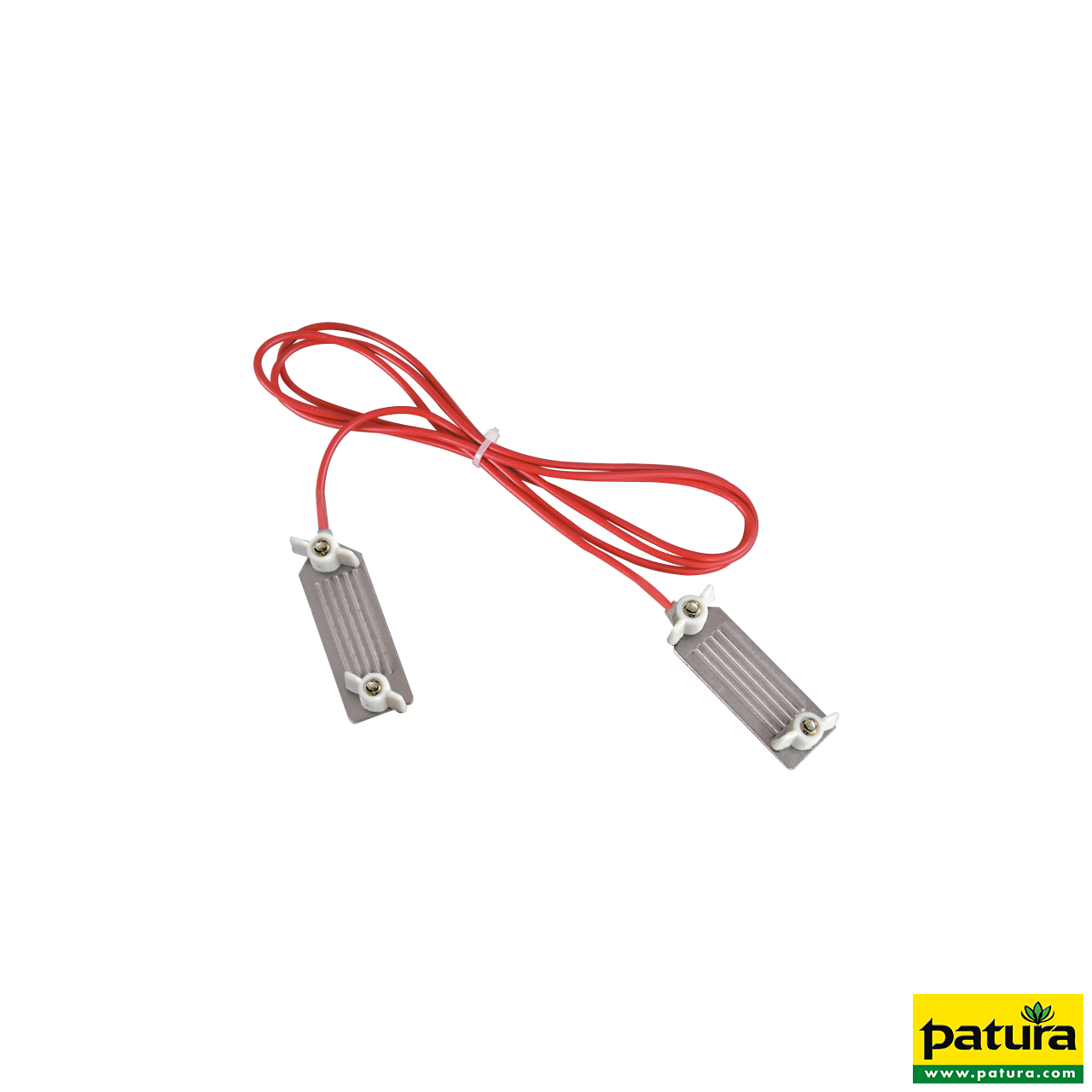 Zaunverbindungskabel B-Band, mit 2 Paar Edelstahl-Klemmplatten (1 Stück / Pack)