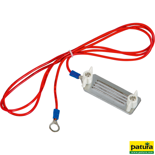 Zaunanschlußkabel B-Band Edelstahlklemmplatten 40mm, 8 mm Ringöse