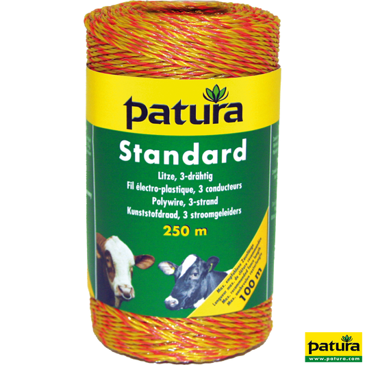 Standard Litze, 3 Niro 0,16 mm, gelb-orange, 250 m Rolle