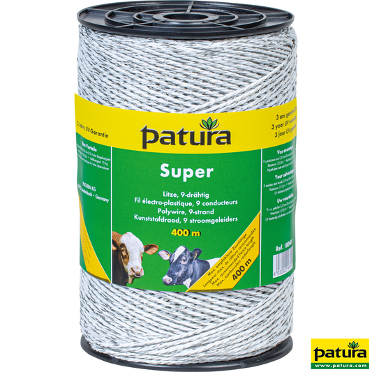 Super Litze, 400 m Rolle 9 Niro 0,20 mm, weiss