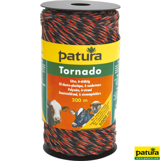 Tornado Litze, 200 m Rolle, braun-orange 5 Niro 0,20 mm, 1 Cu 0,30 mm