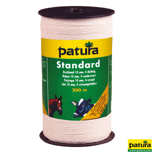 Standard Breitband 10mm, 200 m Rolle 4 Niro 0,16mm, weiss