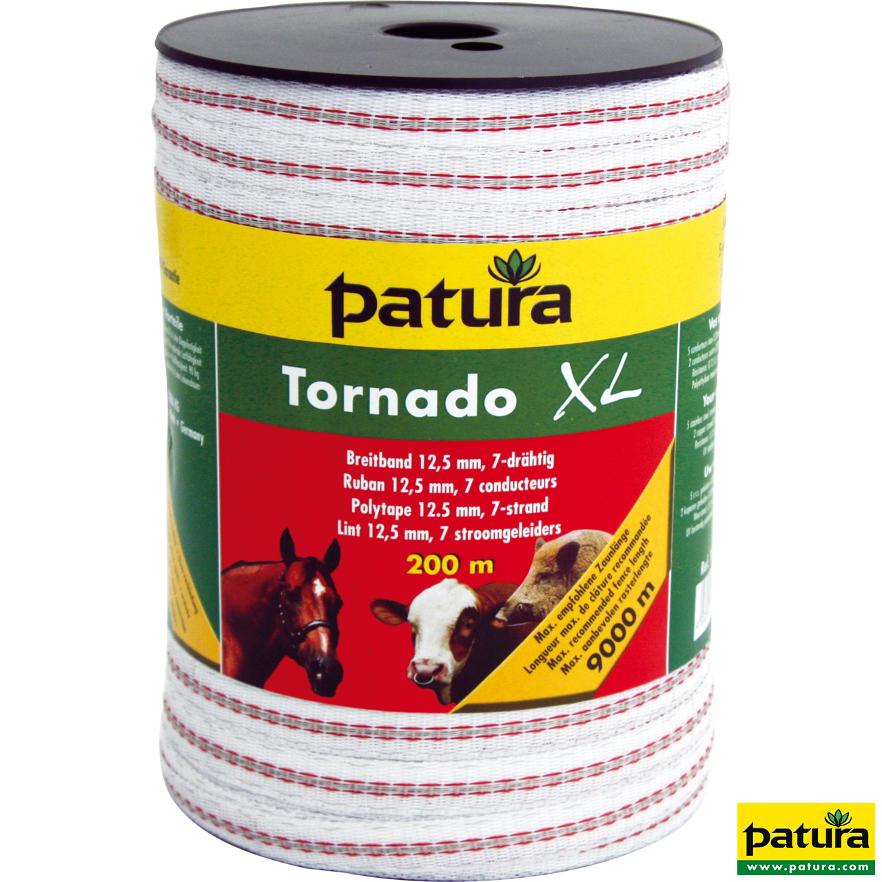Tornado XL Breitband 12,5mm, 200 m Rolle 5 Niro 0,20 mm, 2 Cu 0,30 mm, weiss-rot