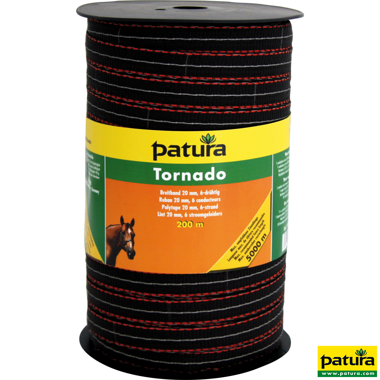 Tornado Breitband 20 mm, 5 Niro 0,20 mm 1 Cu 0,30 mm, braun-orange, 200 m Rolle