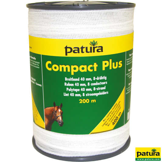 Compact Plus Breitband 40mm, 200 m Rolle 8 Niro 0,20 mm, weiss