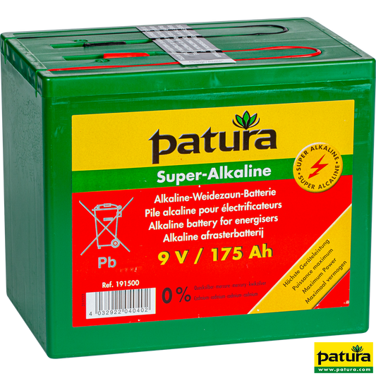Super-Alkaline Weidezaun-Batterie 9 V / 175 Ah