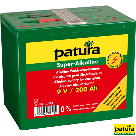 Super-Alkaline Weidezaun-Batterie 9 V / 200 Ah