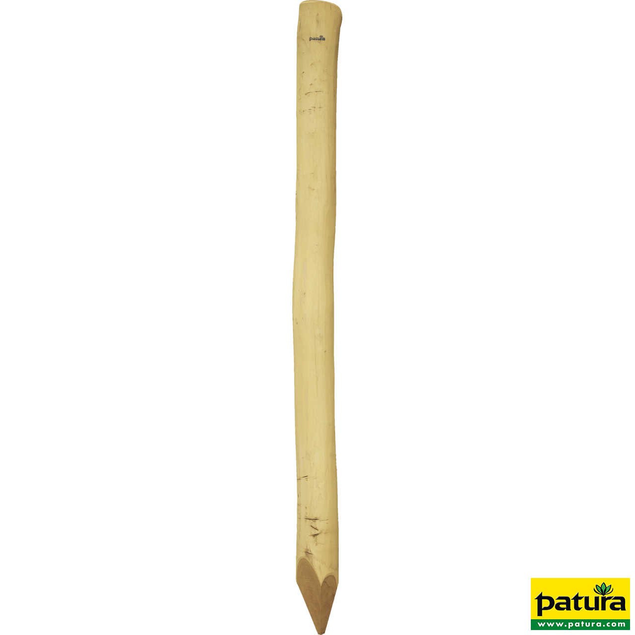Robinienpfahl, rund, geschliffen, 2250 mm, d=16-18 cm, gefast, gehobelt,