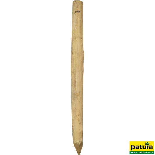 Robinienpfahl, rund, 2250 mm, d=14-16 cm gefast, 4-fach gespitzt, entrindet