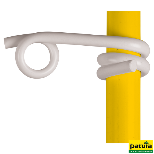 Kunststofföse weiß, für Litzen und Seile für Pfähle d= 10 mm (25 Stück / Pack)