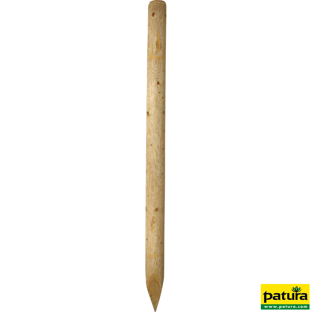 Holzpfosten, 2,50 m, imprägniert, gespitzt, d= 10 cm