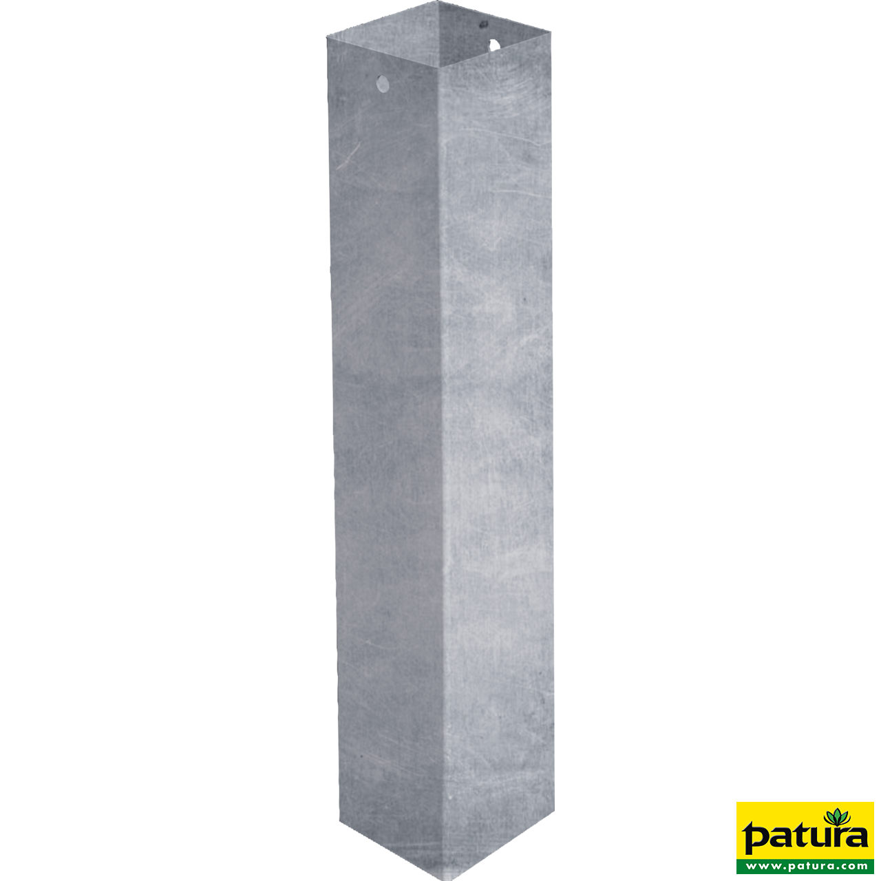 Einbauhülse für Quadratpfosten 90 mm Länge: 47 cm, Außenmaß: 100 x 100 mm