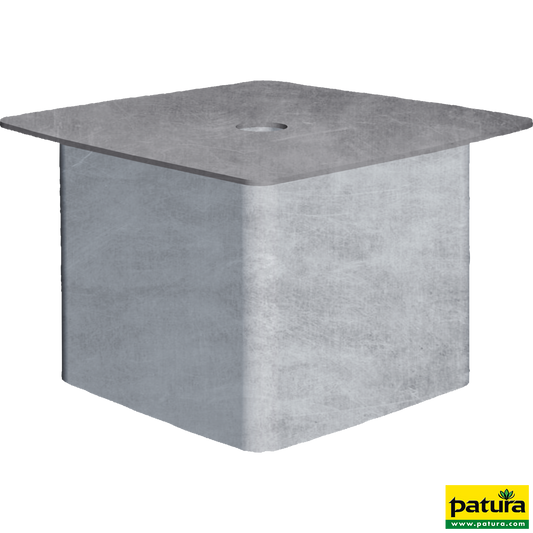 Abdeckung für Einbauhülse Quadrat 90 mm Edelstahl