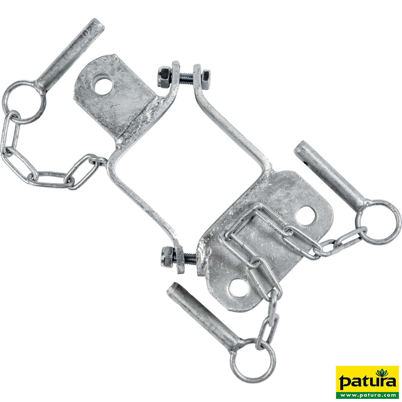 Schelle Quadrat 90 mm, 3 Halter, 1 x parallel, vz