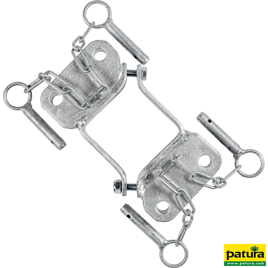 Schelle Quadrat 90 mm, 4 Halter, parallel, vz