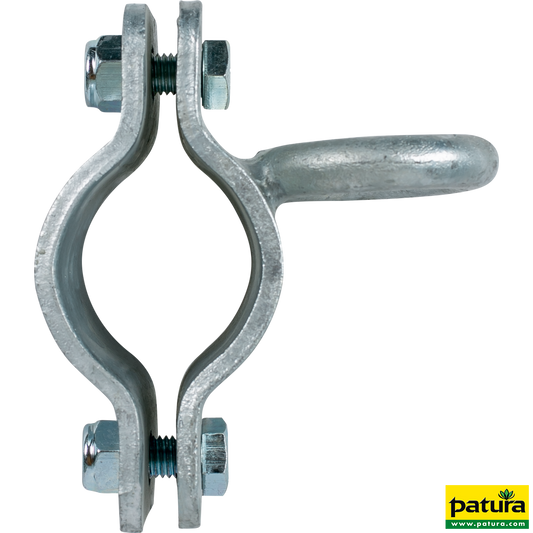 Schelle d=60 mm, 1 Riegelhalter leicht, vz, (für leichte Tore)