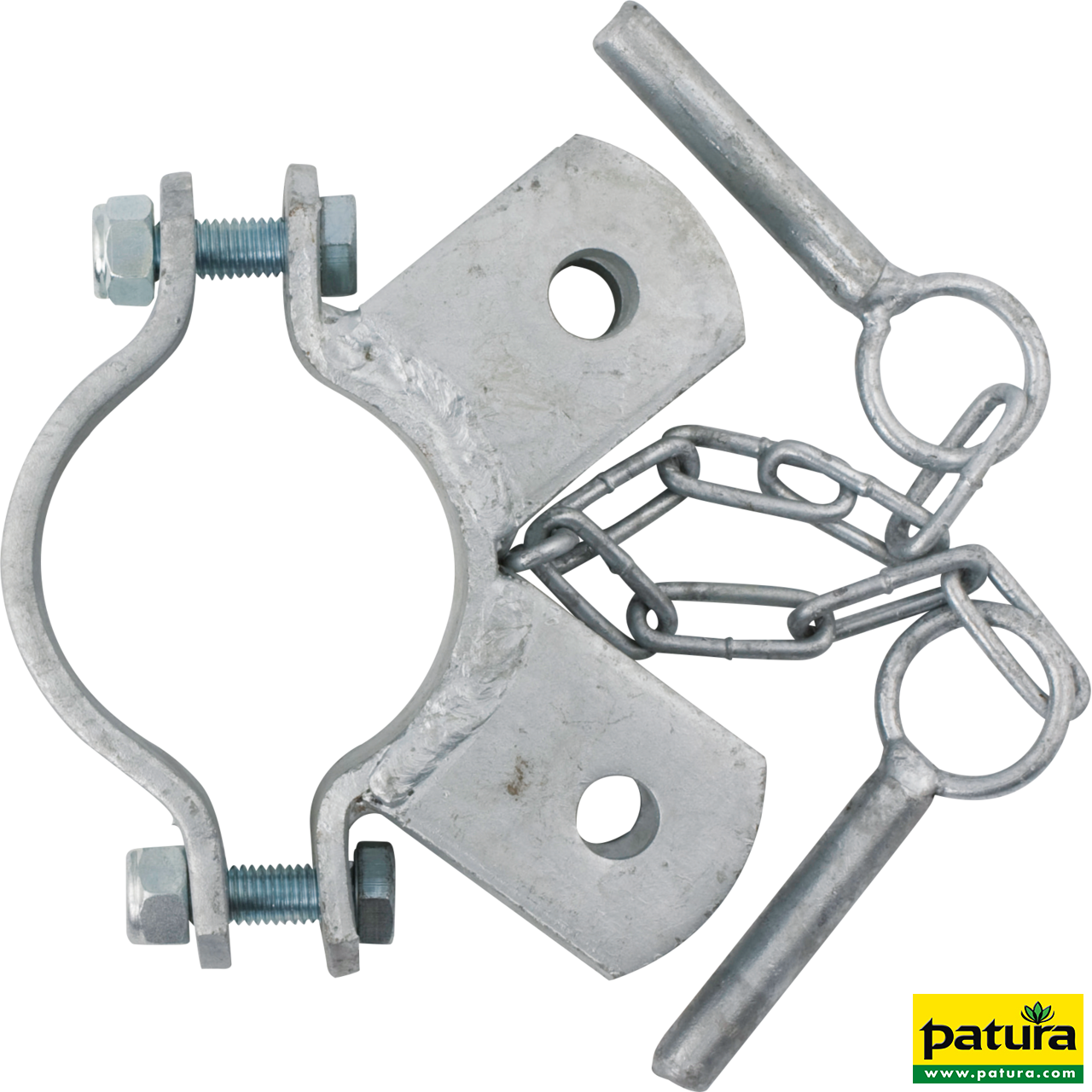 Schelle d= 76 mm, 2 Halter winklig, vz