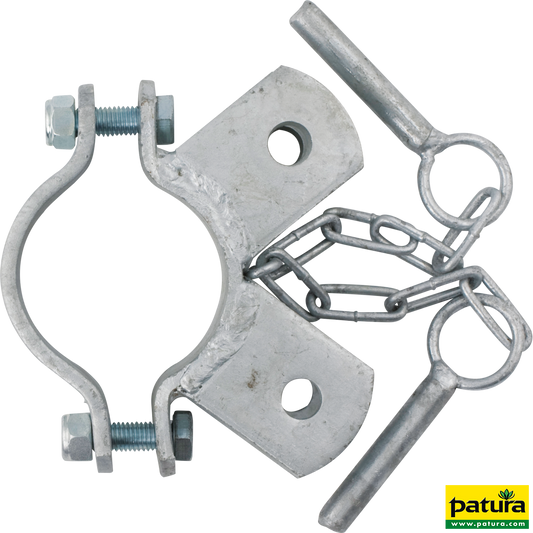 Schelle d= 76 mm, 2 Halter winklig, vz