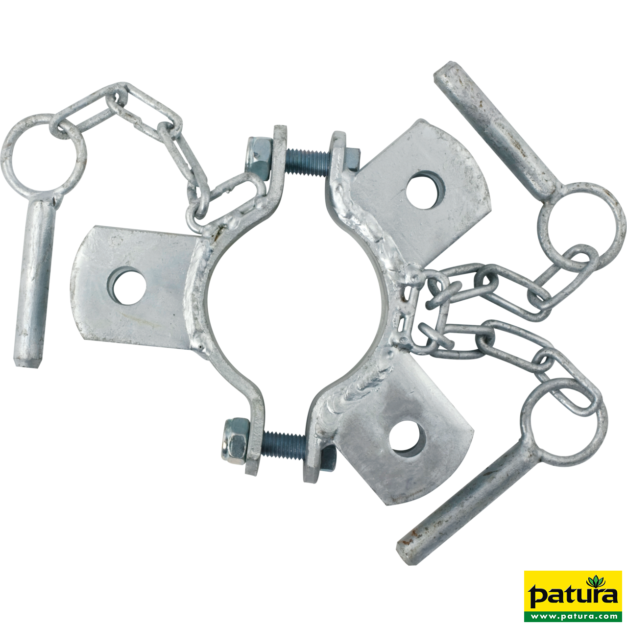 Schelle d= 76 mm, 3 Halter, mittig, vz
