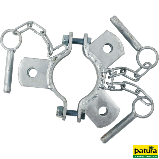 Schelle d= 76 mm, 3 Halter, mittig, vz