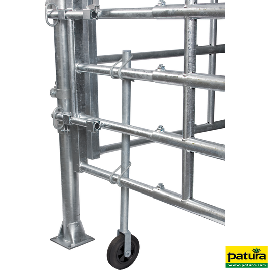 Stützrad für Stalltore Höhe: 1,15m, inkl. 2x Kreuzbügel 48x42mm