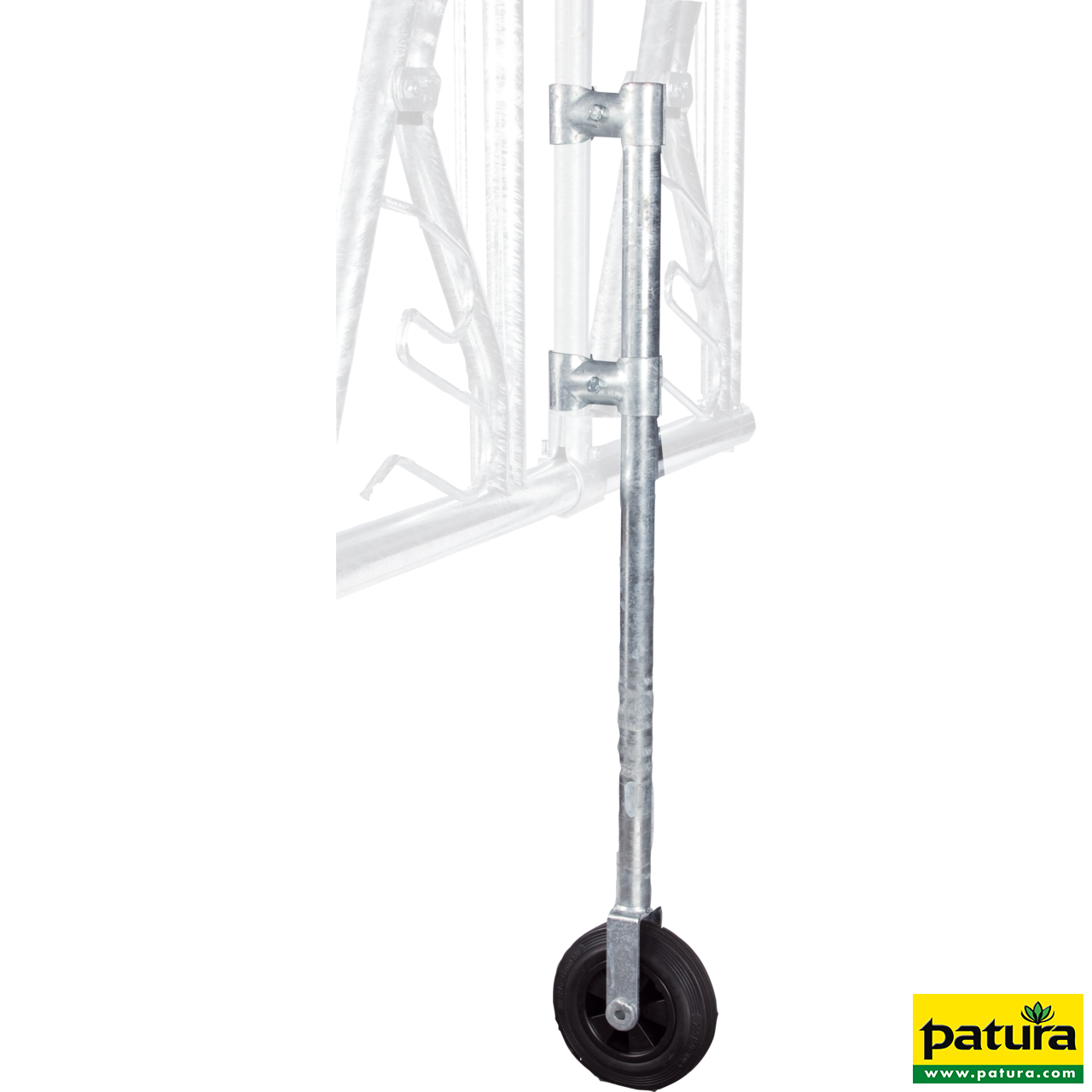Stützrad für Fressgitter inkl. Doppelschelle parallel 42x42mm