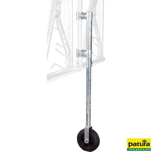Stützrad für Fressgitter inkl. Doppelschelle parallel 42x42mm