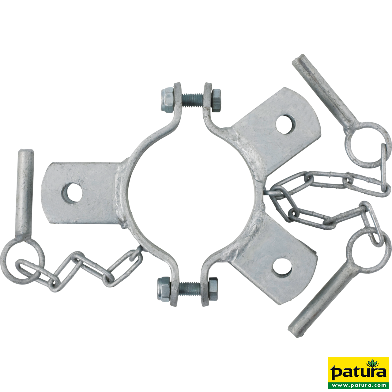 Schelle d=102 mm, 3 Halter, mittig, vz