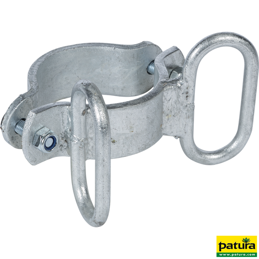 Schelle d=76 mm, 2 Riegelhalter winklig, vz