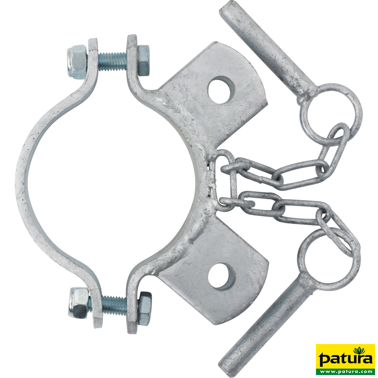 Schelle d=102 mm, 2 Halter, winklig, vz