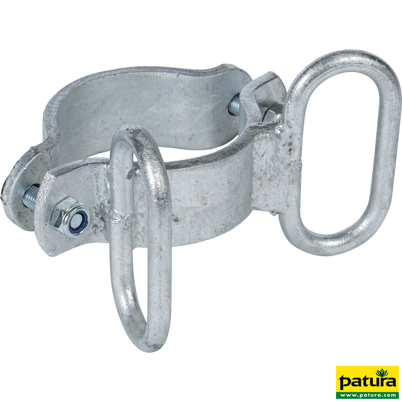 Schelle d=102 mm, 2 Riegelhalter, winklig, vz