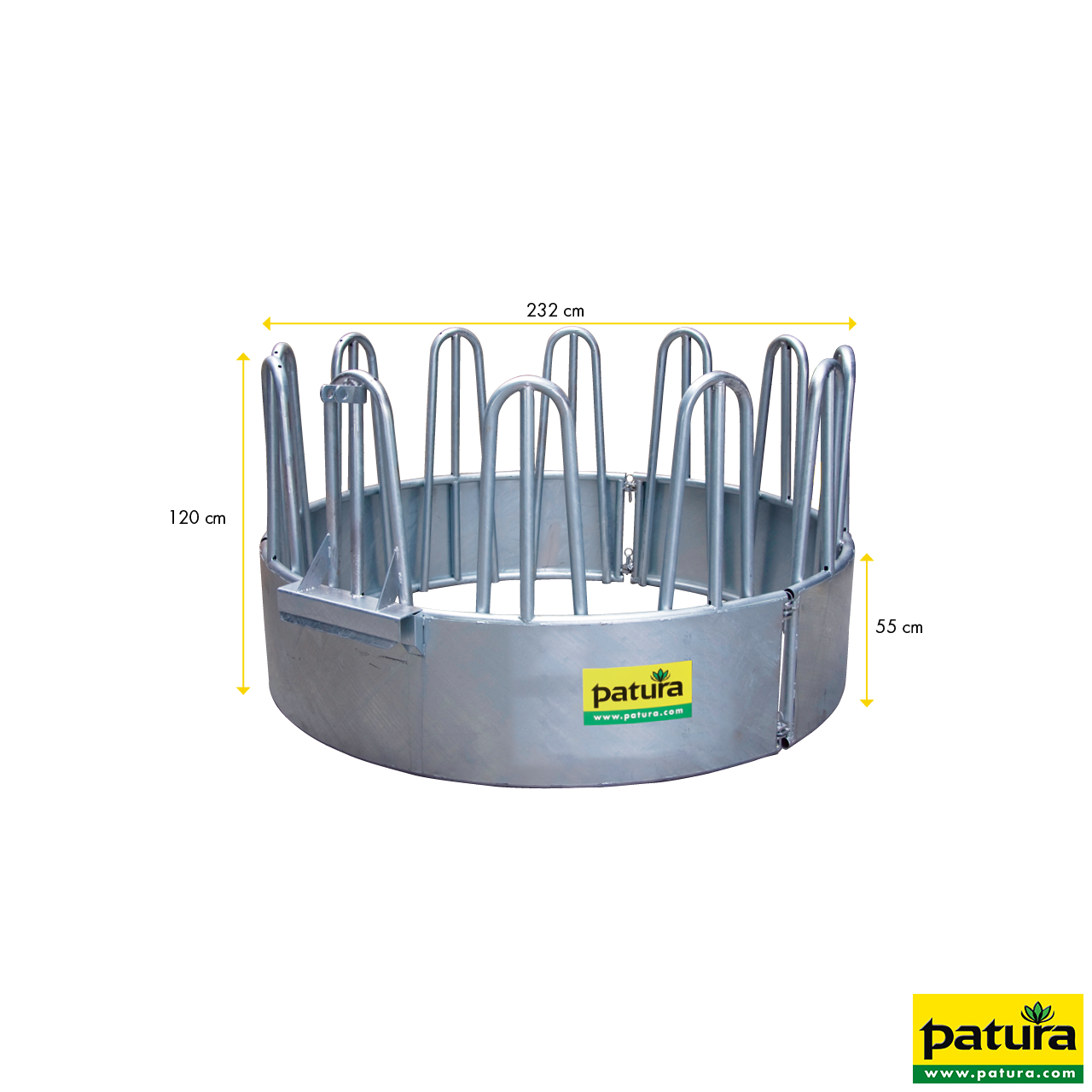 Rundraufe, 3-teilig, d= 2,10 m, 12 Fressplätze, vz