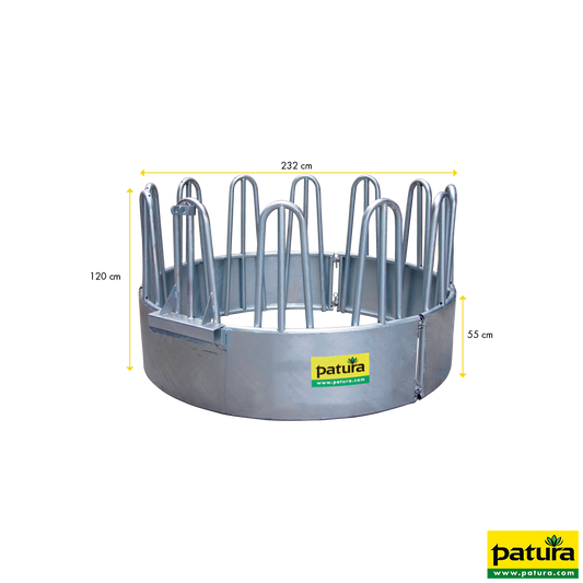 Rundraufe, 3-teilig, d= 2,10 m, 12 Fressplätze, vz