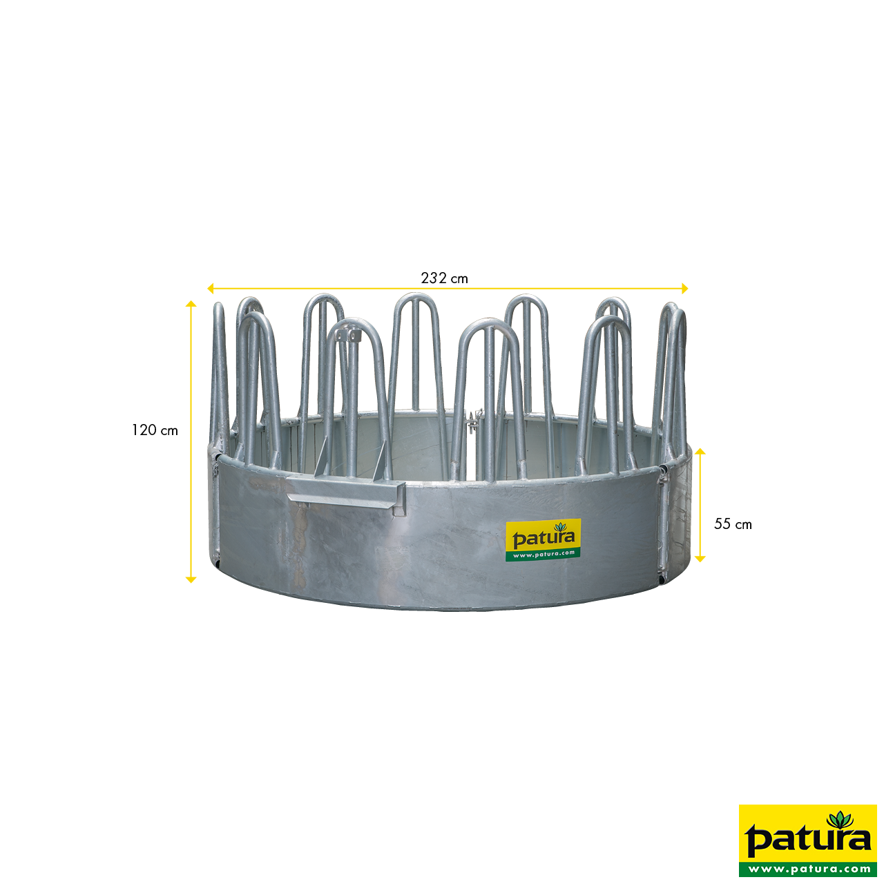 Profi-Rundraufe, 3-teilig, d= 2,10 m, 12 Fressplätze, vz