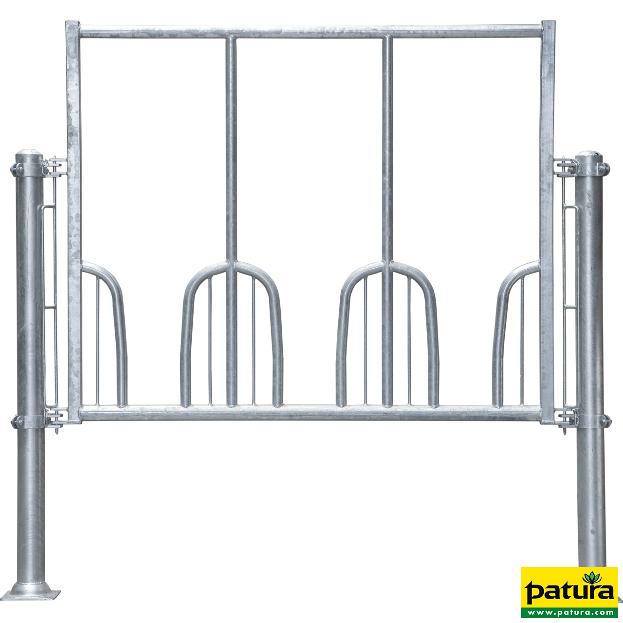 Universal-Fressgitter L= 273 cm 4 Fressplätze für Großballenraufe