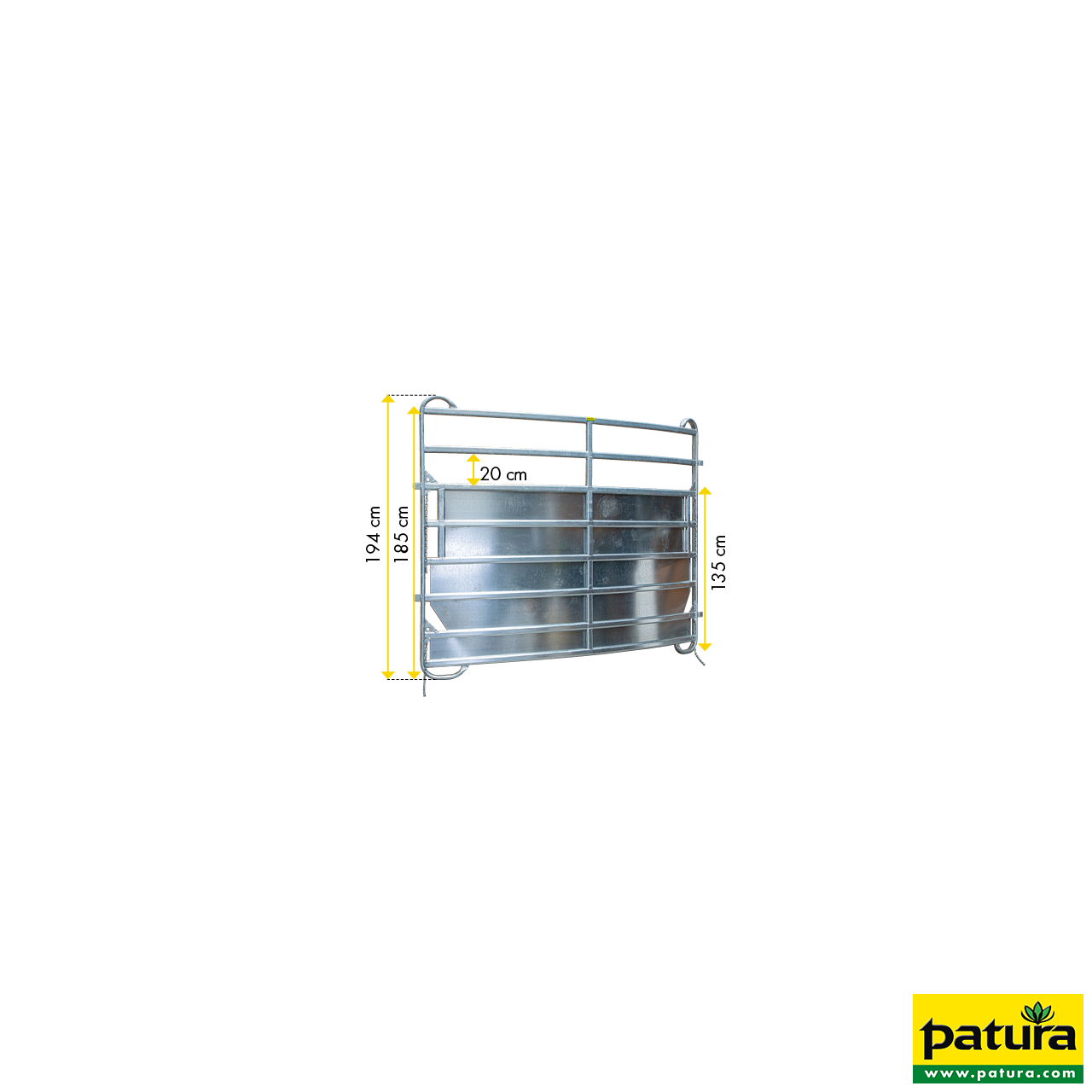 Kurvenpanel-8 Plus, 2,44m, Radius 3,00m vz, mit Blechverkleidung