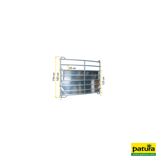 Kurvenpanel-8 Plus, 2,44m, Radius 3,00m vz, mit Blechverkleidung