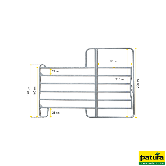 Panel Compact mit Tor 2,40 m Breite 2,40 m, Höhe 2,20 m, vz